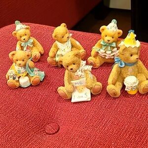 Cherished Teddies P. Hillman Birthday Bears Vintage 1, 2, 3, 4 ,5 and 7